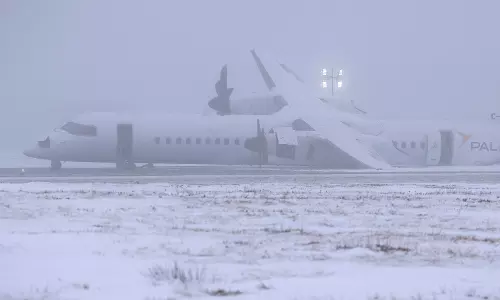 Flights temporarily suspended at Halifax airport after airplane landing incident