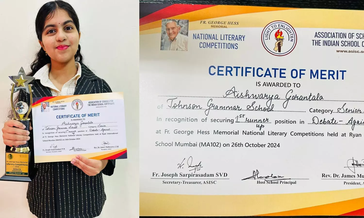 Aishwarya Gorantala Brings Home National Glory for AP and Telangana Aishwarya Gorantala Brings Home National Glory for AP and Telangana