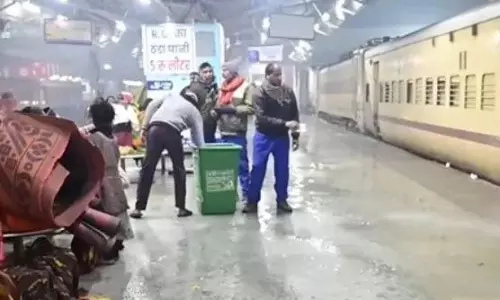 Passengers doused with cold water at Lucknow railway station sparks outrage Passengers doused with cold water at Lucknow railway station sparks outrage