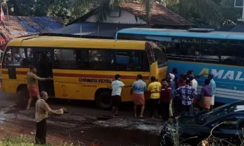 Kerala: 1 dead, 15 other students injured after bus overturns in Valakkai area of Kannur district Kerala: 1 dead, 15 other students injured after bus overturns in Valakkai area of Kannur district
