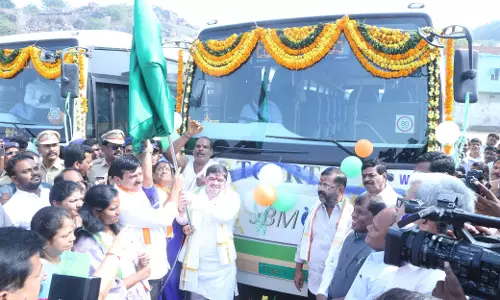 Telangana launches 112 electric buses in Hanamkonda