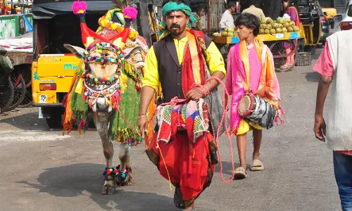 Gangireddu community arrives in Vizag to uphold Sankranti traditions