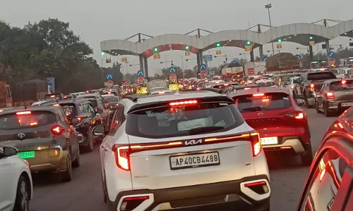Heavy Traffic Jam on Hyderabad- Vijayawada Highway as Sankranthi Commuters Head Home