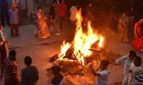 Bhogi festival celebrated grandly Bhogi festival celebrated grandly
