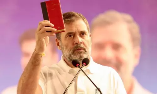 Rahul slams Government at protest against Draft UGC Regulations