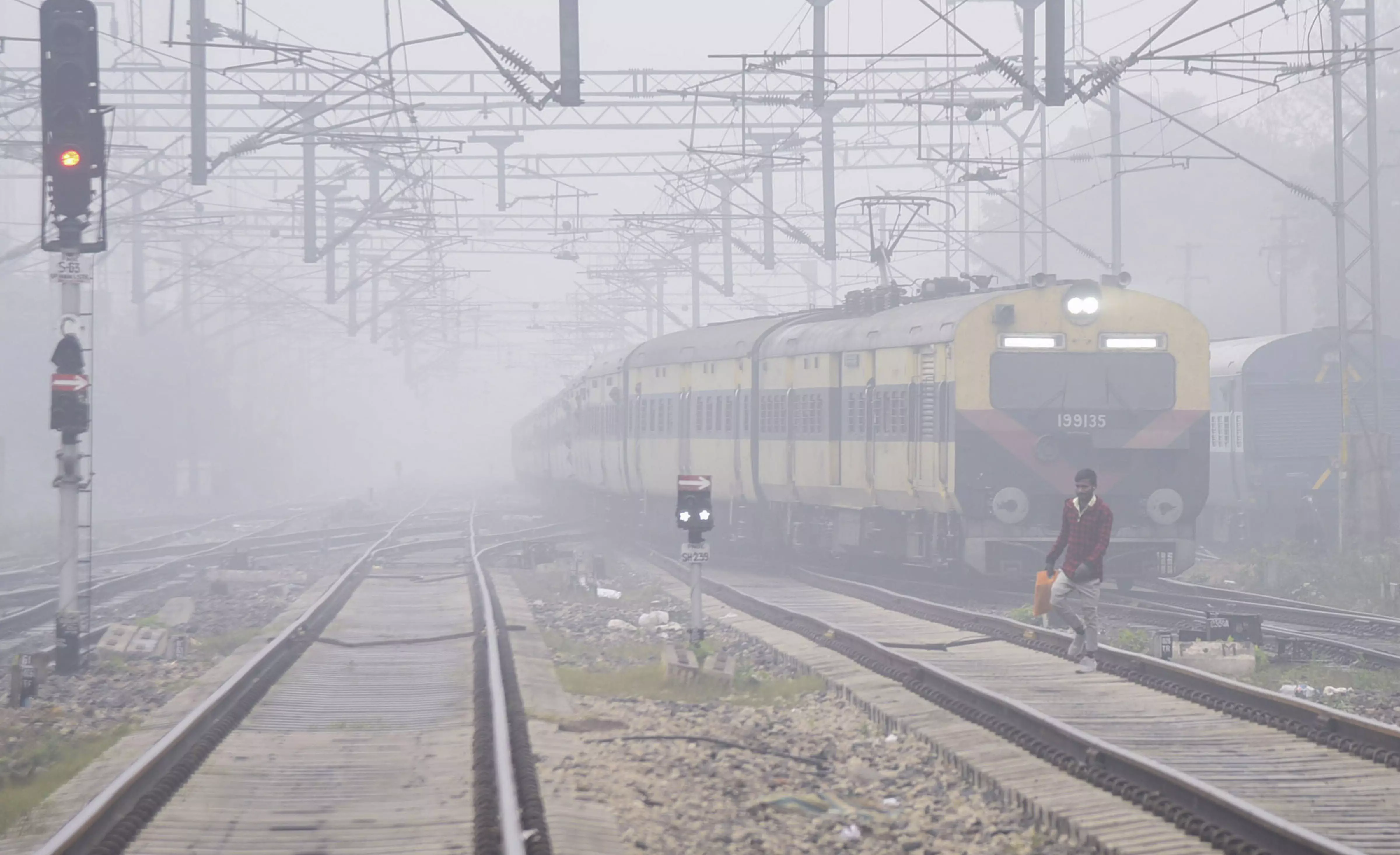 26 trains running late due to dense fog resulting in zero visibility 26 trains running late due to dense fog resulting in zero visibility