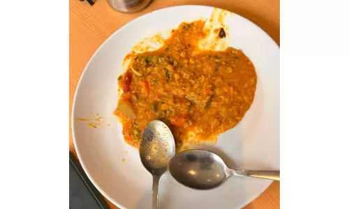 Roach found in sambar rice at top restaurant in Hyderabad