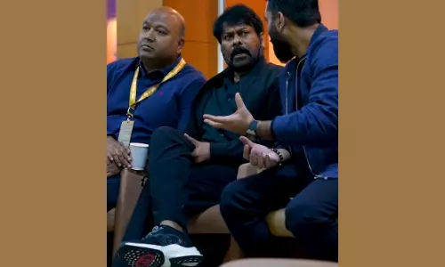 Chiranjeevi visits Sharjah Stadium for International League T20 match Chiranjeevi visits Sharjah Stadium for International League T20 match