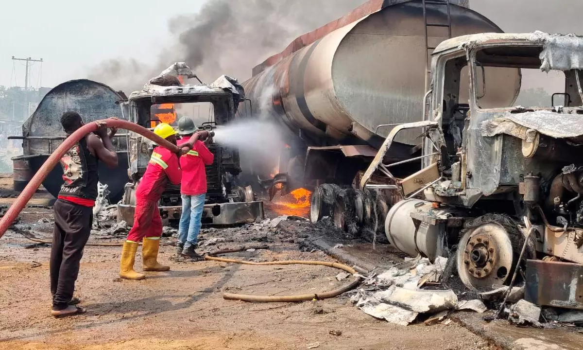 Nigerian gasoline tanker explosion kills at least 70 people