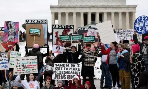 Thousands protest in Washington DC against Trump ahead of inauguration