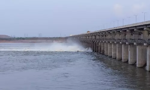 Farmer celebrates as water is released to Narayanpur reservoir