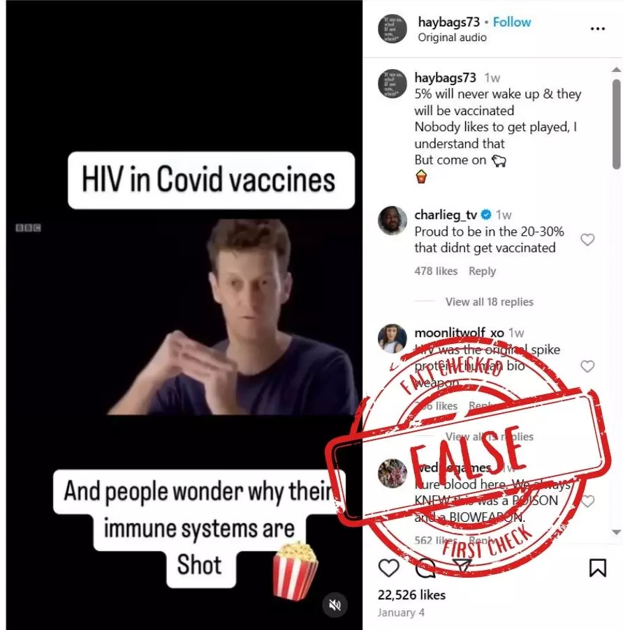 FACT CHECK: Does the COVID-19 vaccine contain AIDS causing viruses? FACT CHECK: Does the COVID-19 vaccine contain AIDS causing viruses?