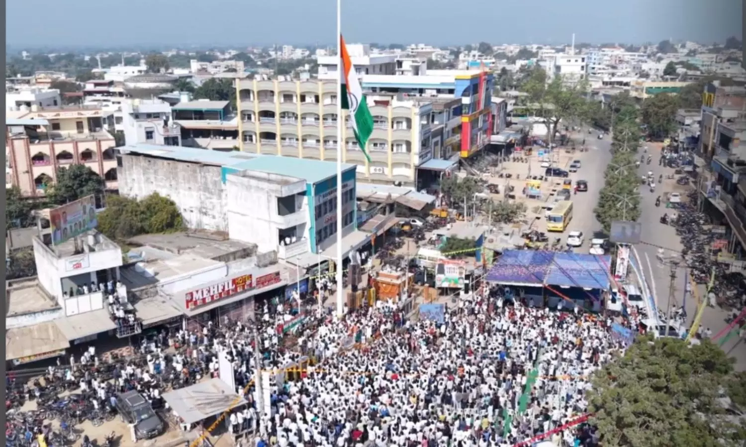 Tallest National Flag in TG installed in Bodhan