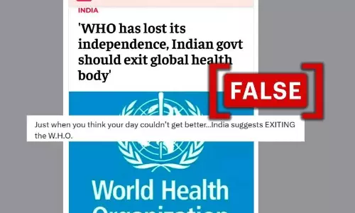 Fact Check: No, India has not suggested exiting the WHO