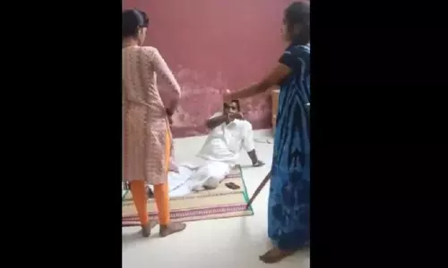 Young women beat up AIADMK leader