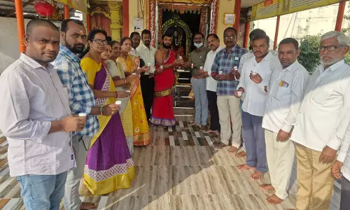 Ganga jal from Maha Kumbh distributed in Adilabad