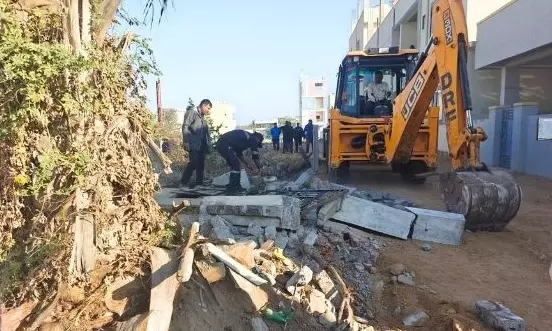 HYDRAA demolitions in Shamshabad