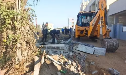 HYDRAA demolitions in Shamshabad