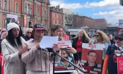 US: Families of Israeli hostages stand in solidarity, appeal for release of their loved ones US: Families of Israeli hostages stand in solidarity, appeal for release of their loved ones