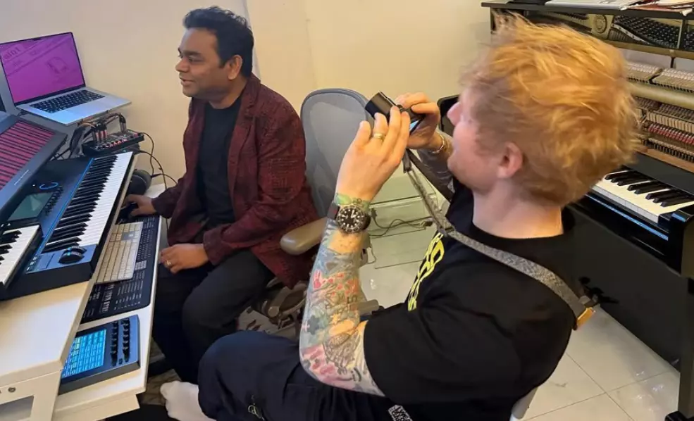 AR Rahman Thanks Ed Sheeran After Chennai Concert Jam Session AR Rahman Thanks Ed Sheeran After Chennai Concert Jam Session