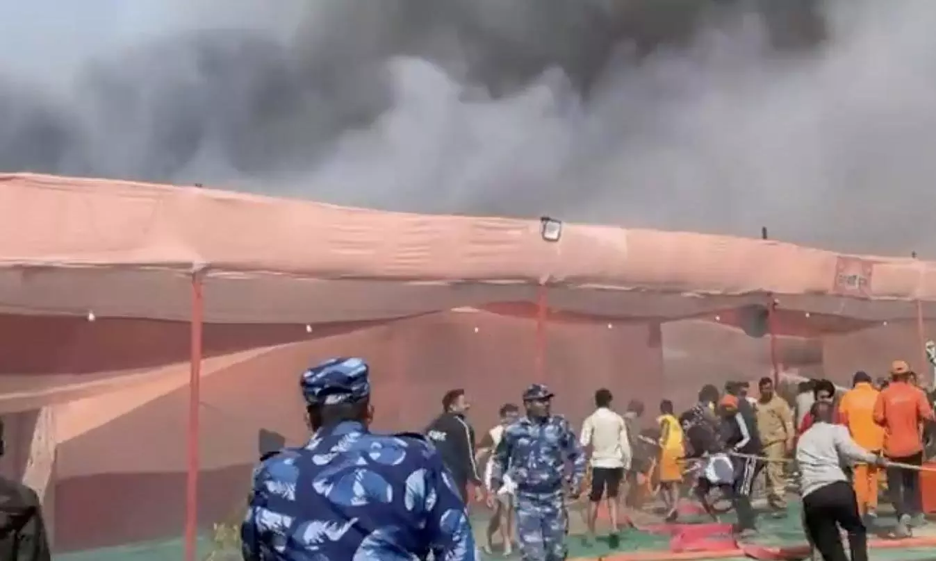 Fire breaks out at camp in Maha Kumbh Mela
