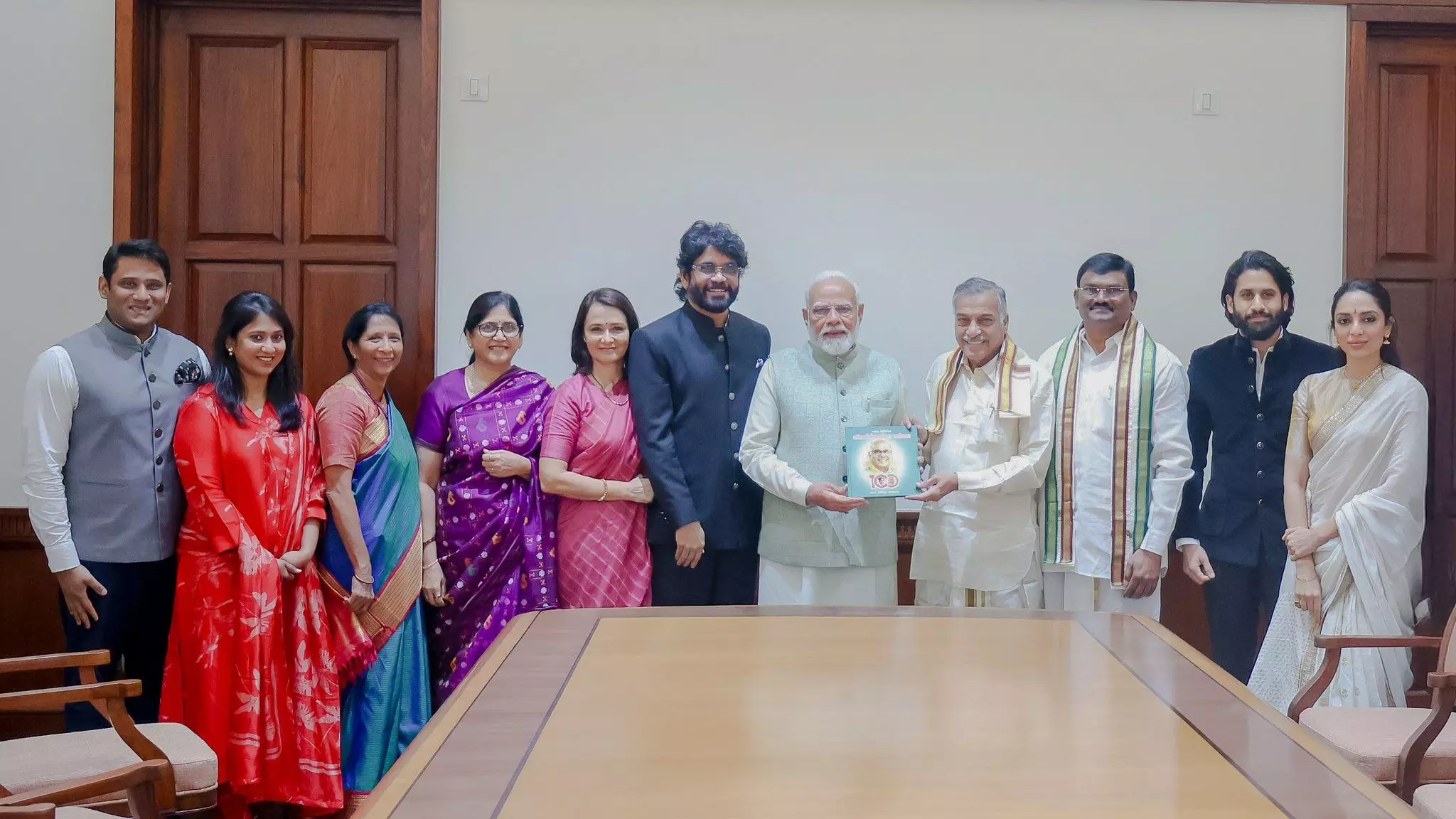 Modi Hails ANR as Pride of India in Meeting with Nagarjuna Modi Hails ANR as Pride of India in Meeting with Nagarjuna