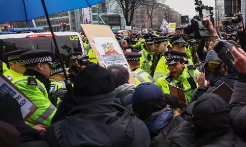 Hundreds protest in London against Beijing mega embassy