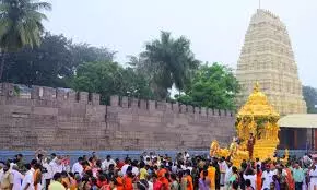 Swarna Rathotsavam conducted at Srisailam