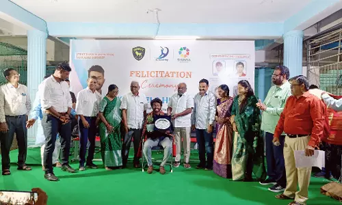 Adilabad’s First Ranji Player Teja Feted on Return Home