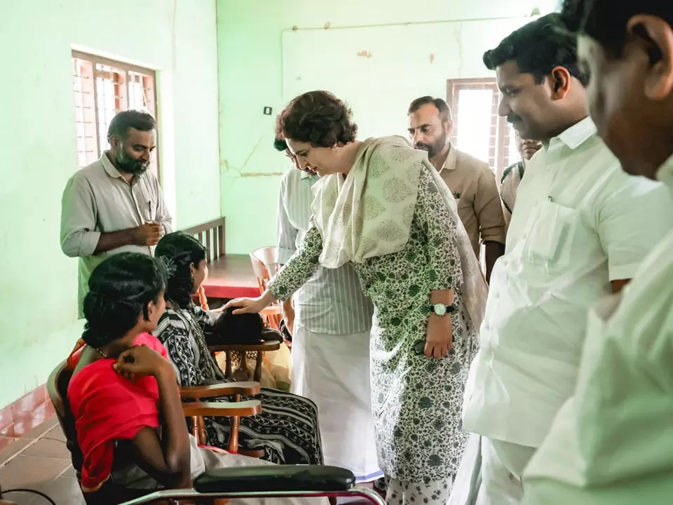 Priyanka Meets Family Members of Elephant Attack Victims