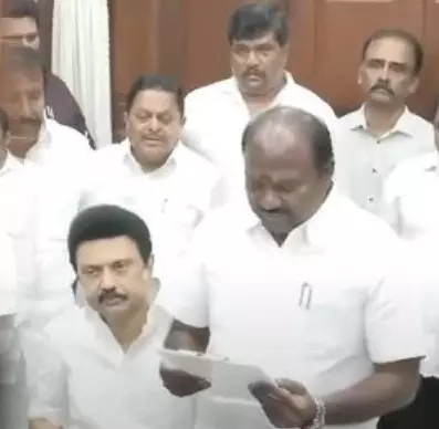 New DMK MLA takes oath New DMK MLA takes oath