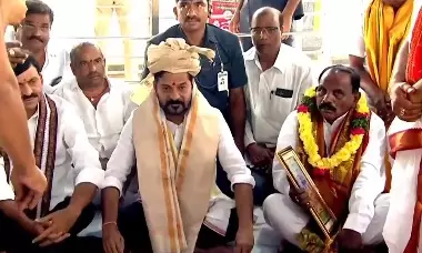 CM Revanth offers silk robes to Polepally Yellamma