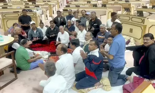 Rajasthan: Congress MLAs continue dharna, spend night in Assembly