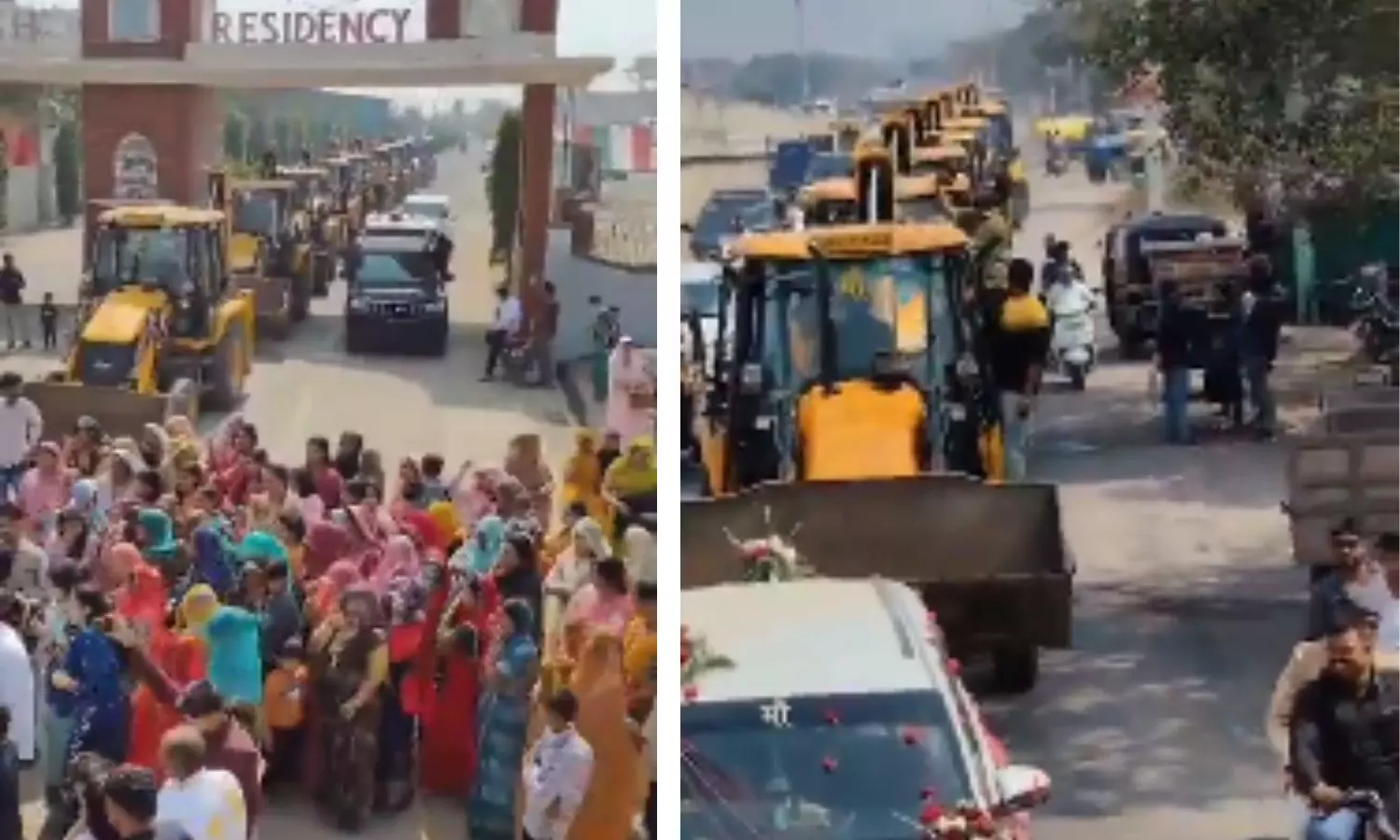 Bulldozers Take Center Stage in Uttar Pradesh Weddings Bulldozers Take Center Stage in Uttar Pradesh Weddings