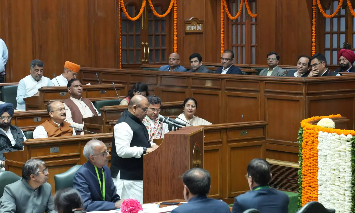 BJP MLA Vijender Gupta elected Delhi Assembly speaker BJP MLA Vijender Gupta elected Delhi Assembly speaker