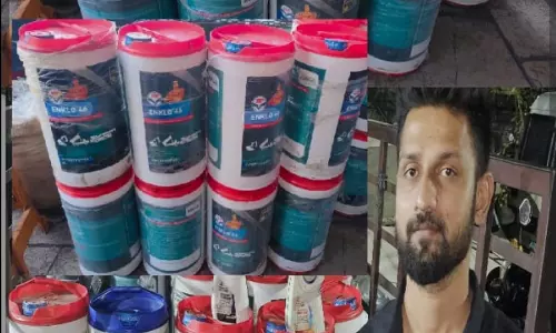 Hyderabad: Man Held for Selling Duplicate Hydraulic Engine Oil