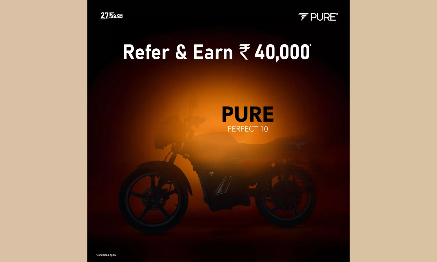 PURE EV Launches the PURE Perfect 10 Referral Program with Exciting Cashback Offers PURE EV Launches the PURE Perfect 10 Referral Program with Exciting Cashback Offers