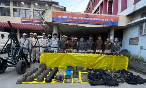 Radical Meitei group Arambai Tenggol surrenders arms to  Manipur Rifles camp