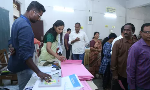 MLC elections held peacefully in erstwhile Warangal MLC elections held peacefully in erstwhile Warangal