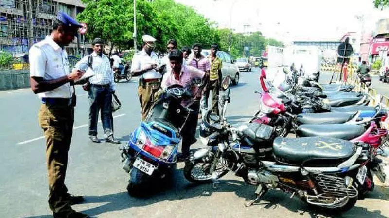 Vizag traffic cops take hard line on bike stunts Vizag traffic cops take hard line on bike stunts
