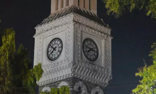 Secunderabad Clock Tower stands tall displaying official neglect