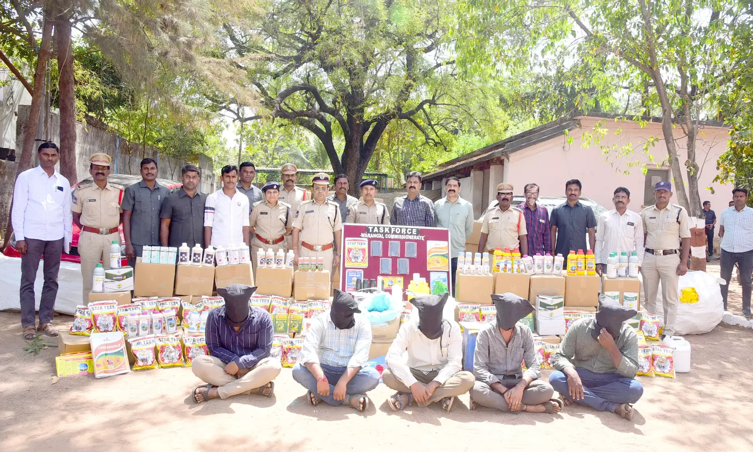 Fake pesticides worth `34 lakh seized, 5 Arrested