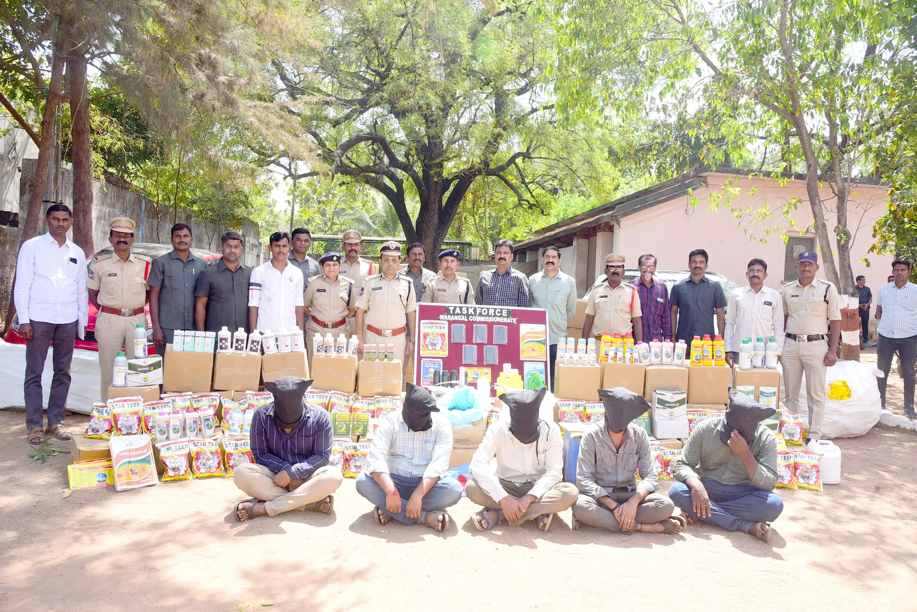 Fake pesticides worth `34 lakh seized, 5 Arrested Fake pesticides worth `34 lakh seized, 5 Arrested