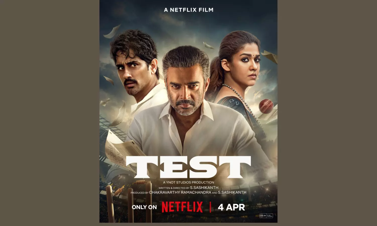 Three Stars, a Cricket Match, and One Life-Changing Story: ‘TEST’ Premieres April 4 Three Stars, a Cricket Match, and One Life-Changing Story: ‘TEST’ Premieres April 4