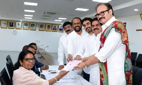 Nagababu Files Nomination for MLA Quota MLC