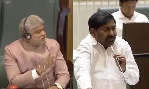 BRS MLA Jagadish Reddy Suspended from Telangana Assembly Budget Session