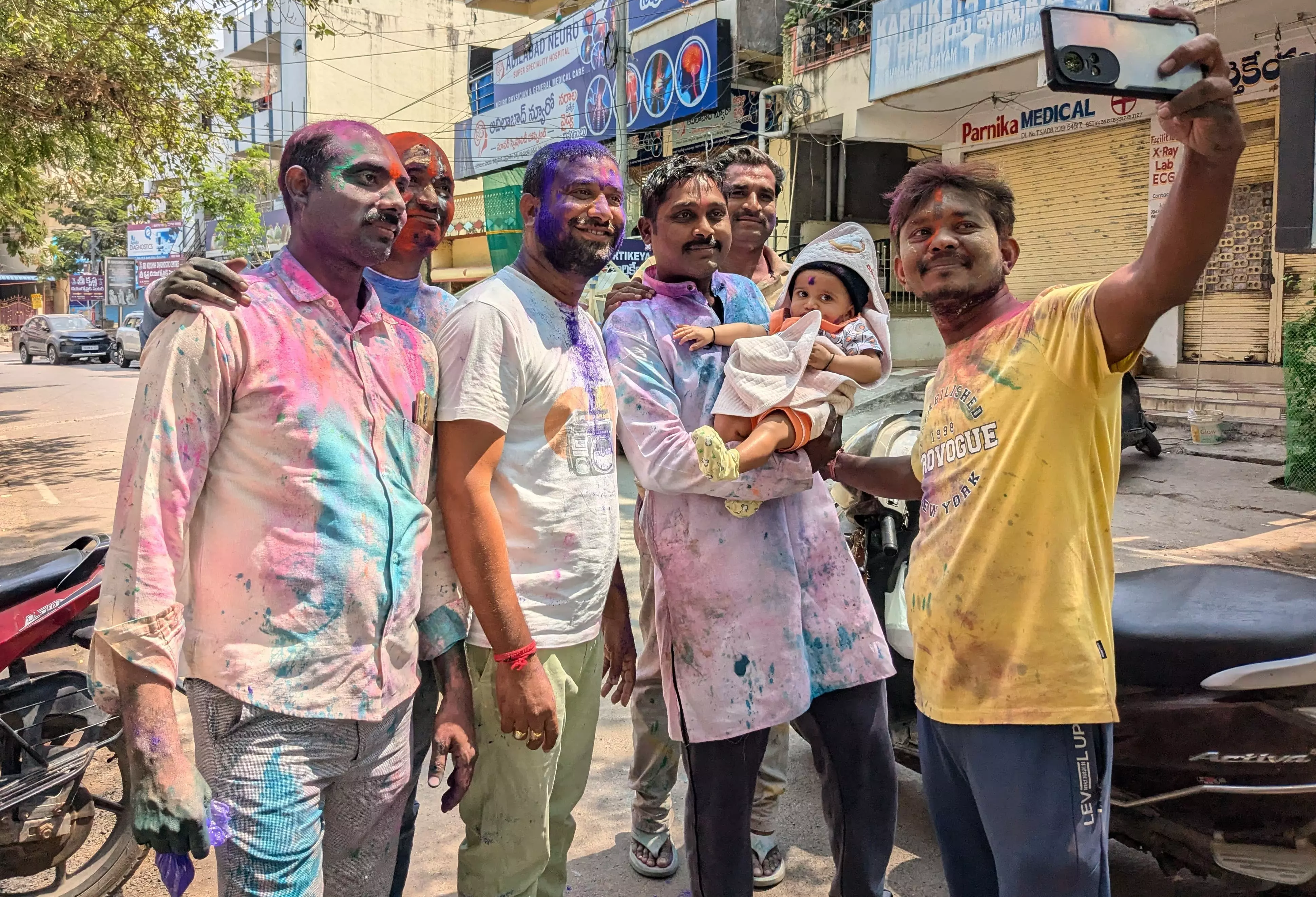 Holi Fete Brings Joy in Adilabad District Holi Fete Brings Joy in Adilabad District