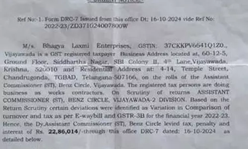 Telangana: Illiterate labourer gets notice to clear Rs 22.8 lakh GST dues