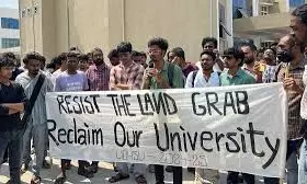 Govt grabbing 400 acres of UoH land, Say students