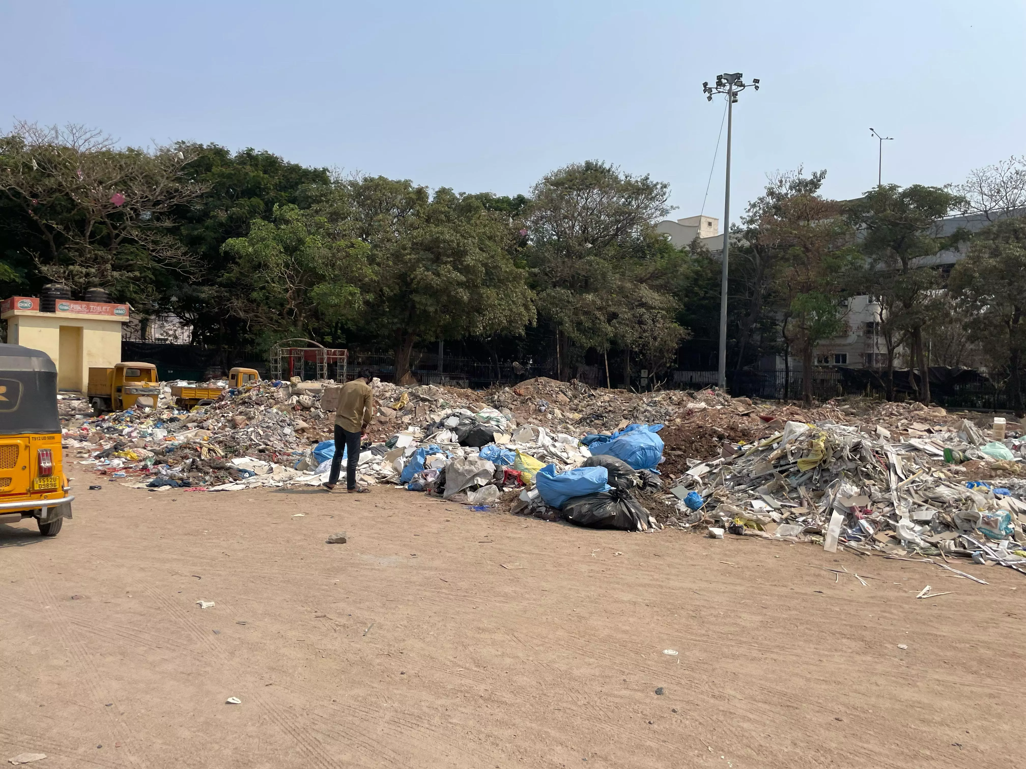 NTR stadium becoming unofficial dumping yard of construction debris and trash